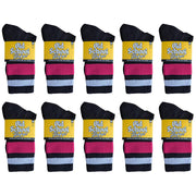 Old School Baby! Team Pink Mid High Skate Socks - 10 Pack - Lucky Skates 