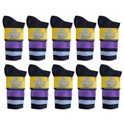 Old School Baby! Team Purple Mid High Skate Socks - 10 Pack - Lucky Skates 