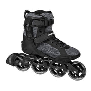 black grey inline skates with 90mm wheels 