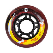 red clear inline skate wheel 