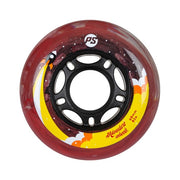 red clear inline skate wheel 