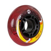 red clear inline skate wheel 