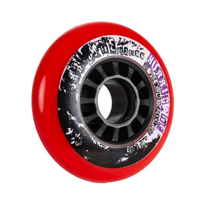 Powerslide Hurricane Red Inline Wheel 76mm, 80mm 85A - 4 Pack