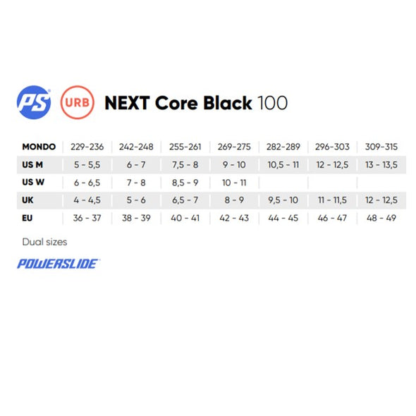 Powerslide Next Core Black 100 Inline Skates
