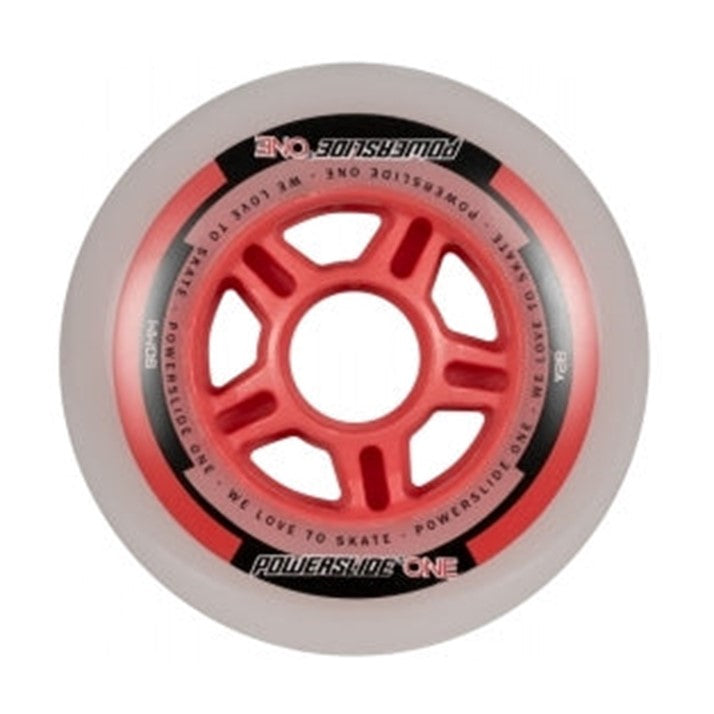 red 90mm inline wheel 