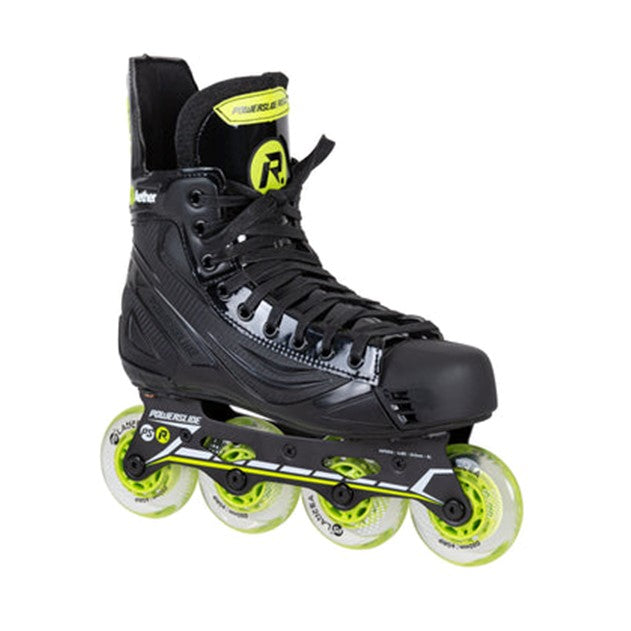 black yellow roller hockey inline skate 