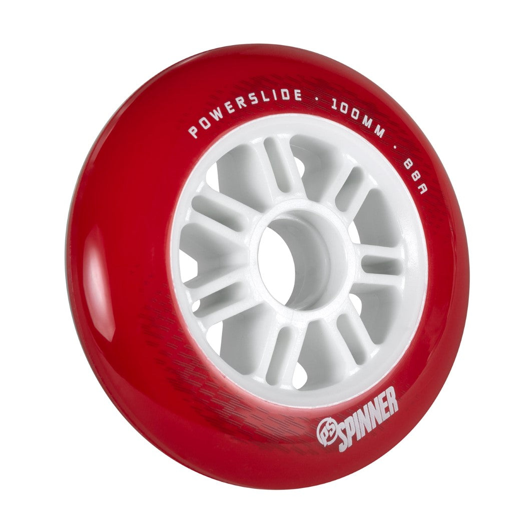 Powerslide Red Spinner Inline Wheel 110mm 88A - 3 Pack - Lucky Skates