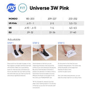 POWERSLIDE UNIVERSE JUNIOR ADJUSTABLE INLINE SKATE SIZE CHART 