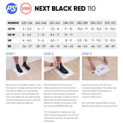 powerslide next red 110 inline skate size chart 