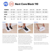 powerslide next core 110 size chart 