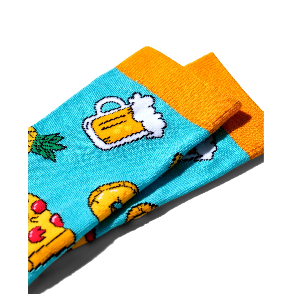 Pineapples, Pizza and Beer Crew Socks