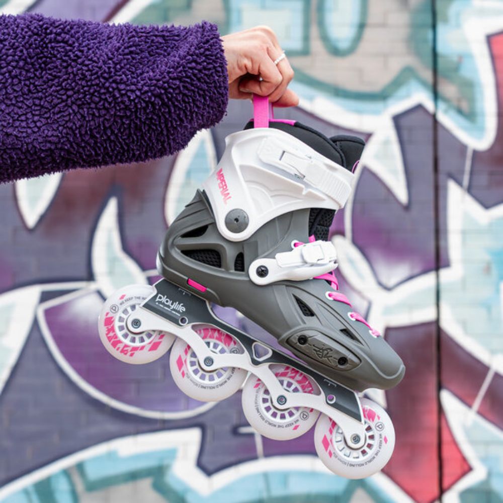 Playlife Imperial 80 Fuchsia Pink Grey Womnes Inline Skates - Lucky Skates 