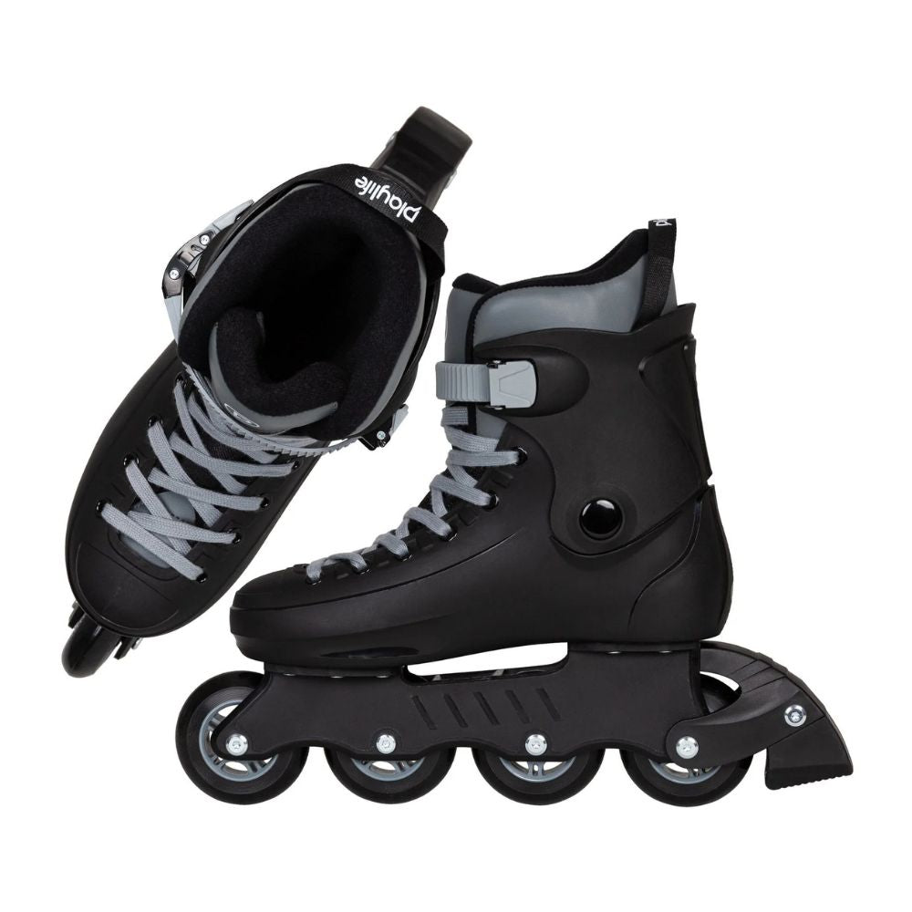 Playlife Rave Black 80 Inline Skates Grey trinity Frame - Lucky Skates 