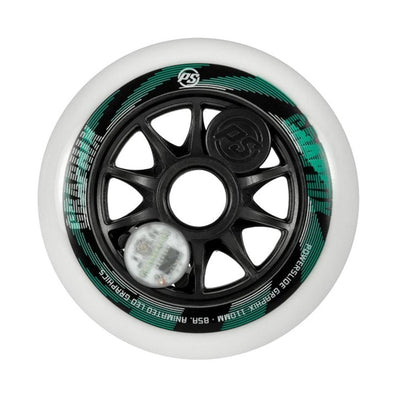 Powerslide Graphix LED White Inline Wheel 85A 100mm, 110mm, 125mm