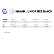 Kids Adjustable Powerslide Khaan Junior nxt Black Inline Skates Size Chart - Lucky Skates 