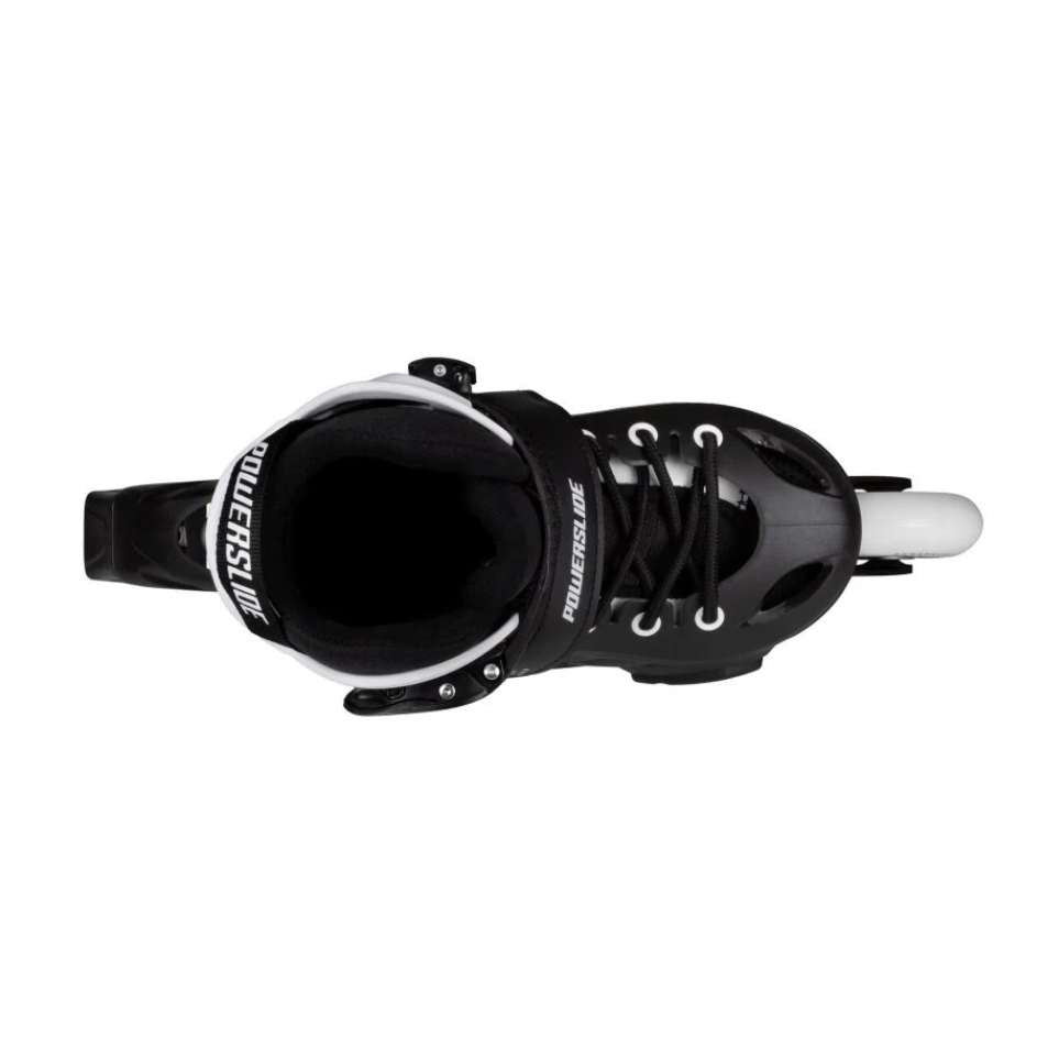 Kids Adjustable Powerslide Khaan Junior SQD Black White Inline Skates - Lucky Skates 