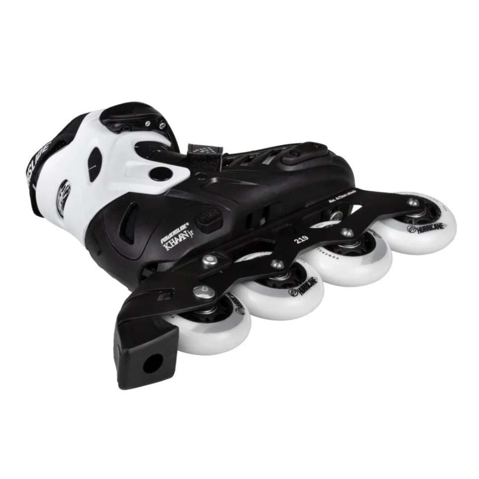 Kids Adjustable Powerslide Khaan Junior SQD Black White Inline Skates - Lucky Skates 