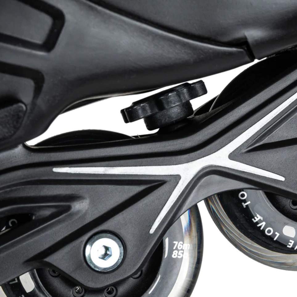 Kids Adjustable Powerslide Khaan Junior NXT Black Inline Skates Rollerblades - Lucky Skates 