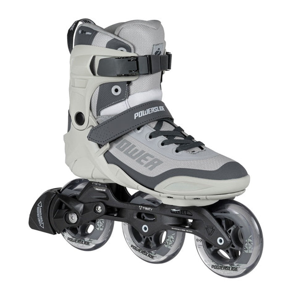 Powerslide Krypton Phuzion Grey 100 Tri Inline Skates Rollerblades - Lucky Skates 