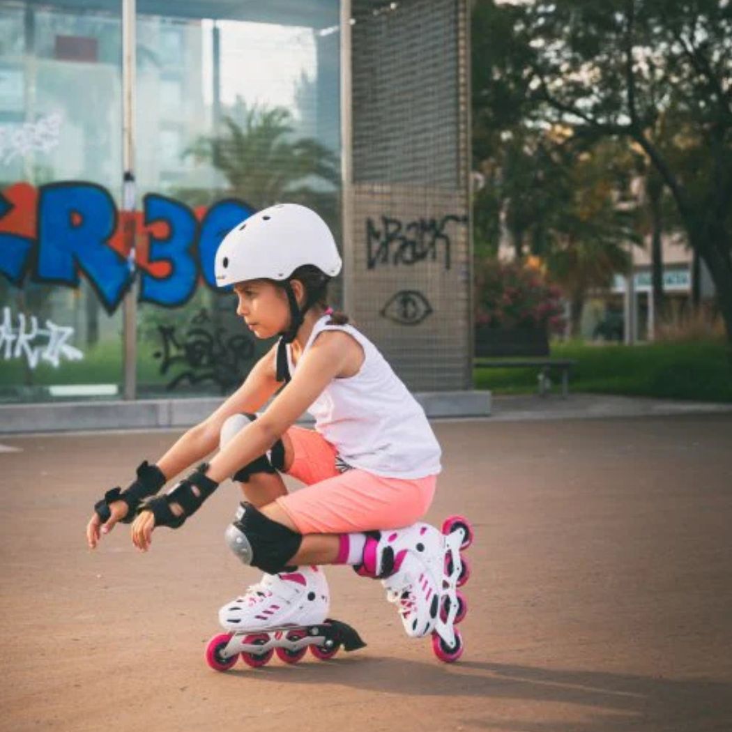 Powerslide One Khaan Kids SQD Pink Adjustable Inlines - Lucky Skates 