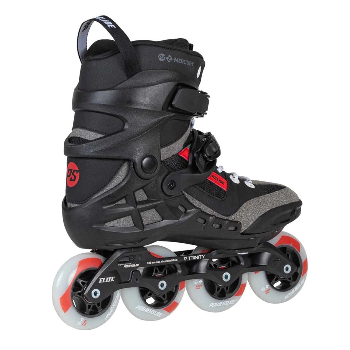 Powerslide Phuzion Mercury Black/Grey 80 Inline Skates - Lucky Skates