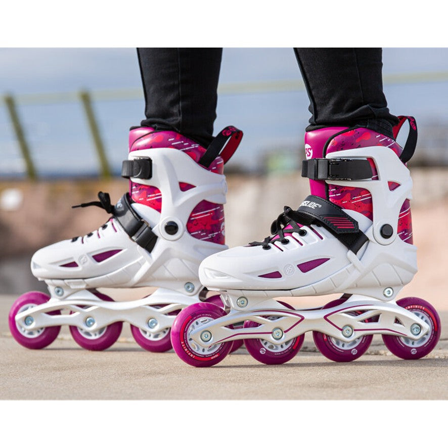 Powerslide Phuzion Universe Pink 4 Wheel Children's Adjustable Inline Skates Rollerblades - Lucky Skates 