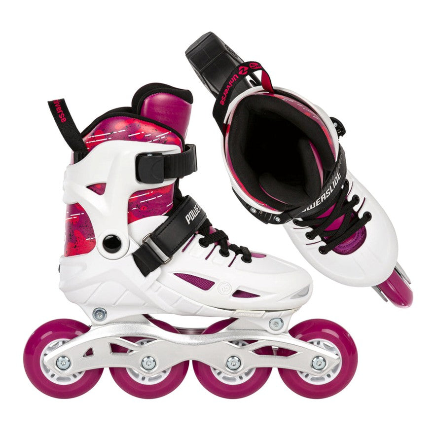 Powerslide Phuzion Universe Pink 4 Wheel Children's Adjustable Inline Skates Rollerblades - Lucky Skates 