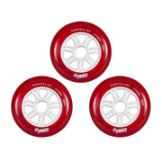Powerslide Red Spinner Inline Wheel 110mm 88A - 3 Pack - Lucky Skates