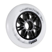 Powerslide Spinner White Inline Tri Skate Wheels 110mm 88A - Lucky Skates 