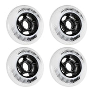 Powerslide Spinner White Inline Wheels 80mm 88A 4 Pack - Lucky Skates 