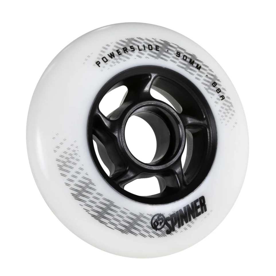 Powerslide Spinner White Inline Wheels 80mm 88A - Lucky Skates 