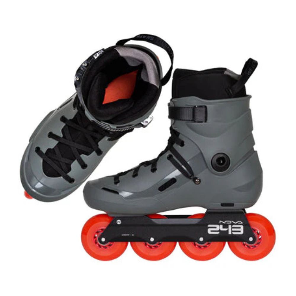 Powerslide Storm Meteor Grey/Red 80mm Inline Skates 243 Myfit Liner - Lucky Skates 