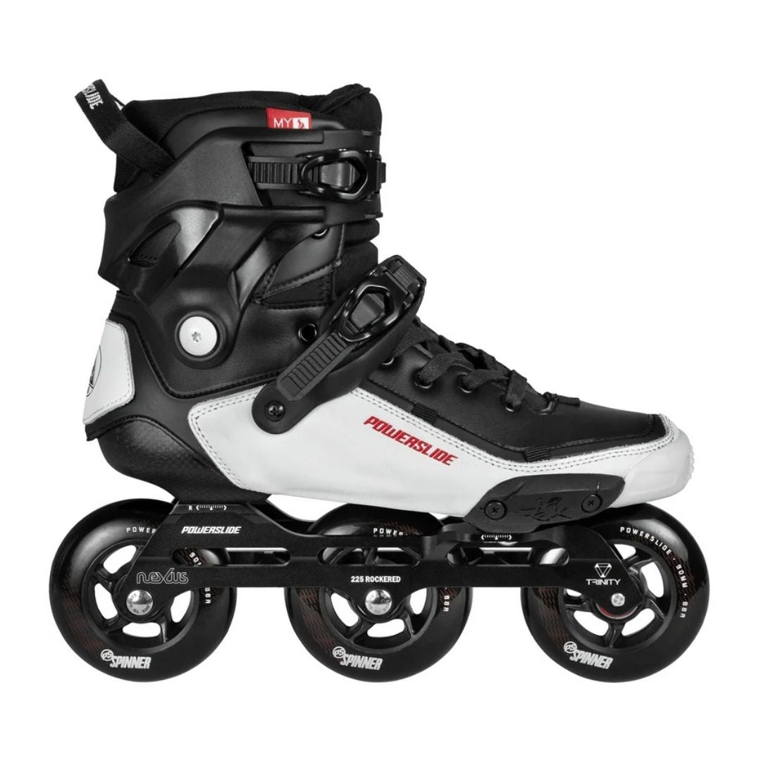 Powerslide Tau 90 Inline Skates Tri Skate Black - Lucky Skates 