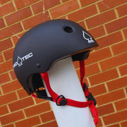 Pro-Tec Junior Kids Classic Fit Certified Helmet Matte Black Red Dial Adjustable - Lucky Skates 