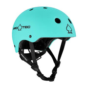 Pro-Tec Junior Classic Fit Certified Skate Helmet Matte Teal Aqua Adjustable Dial - Lucky Skates 