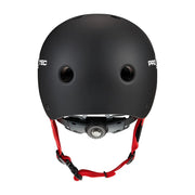 Pro-Tec Junior Kids Classic Fit Certified Helmet Matte Black Red Dial Adjustable - Lucky Skates 