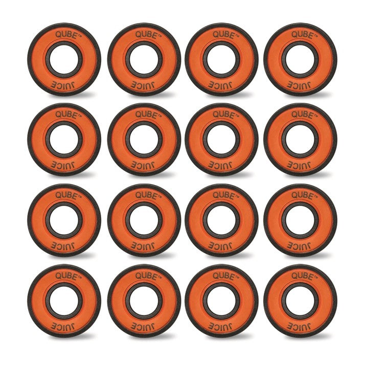 Qube Juice Orange Skate Bearings (16) - Lucky Skates