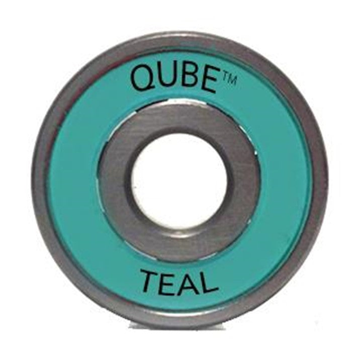 Qube Teal Skate Bearings (16) - Lucky Skates