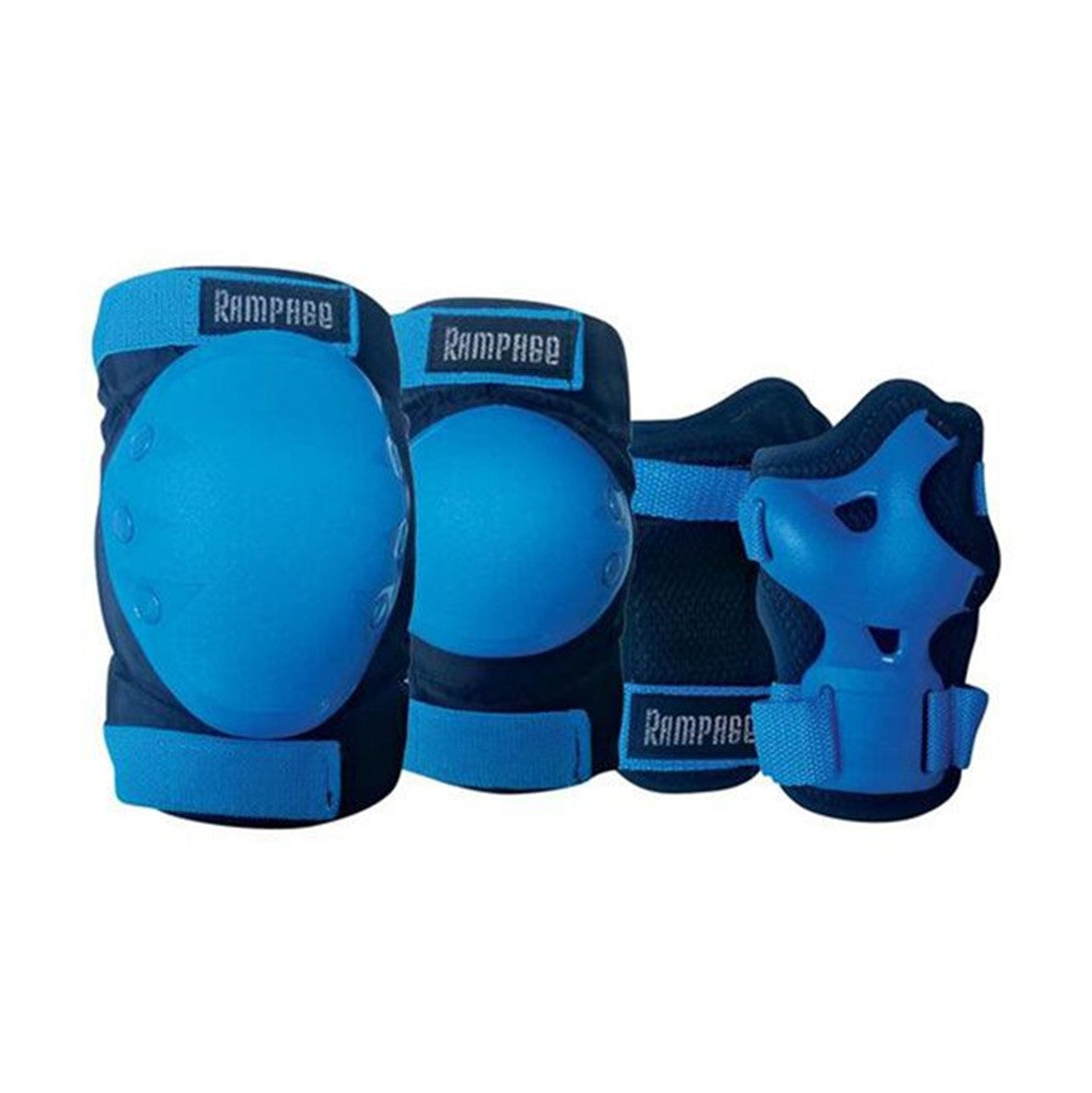 blue knee pads wrist guards elbow pads 