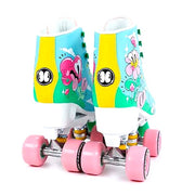 RIO ROLLER HIGH TOP ROLLER SKATES WITH ARTIST PRINT ON THEM