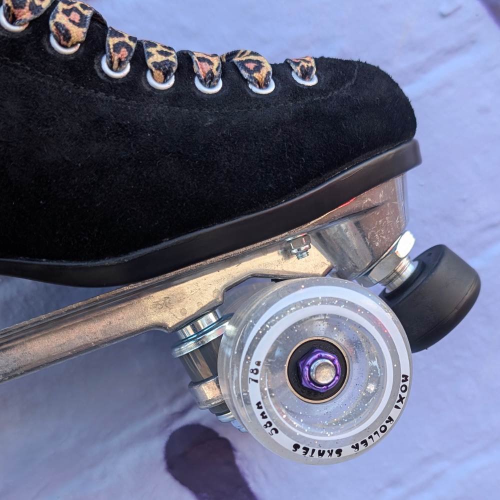 Rollerbones Coloured Wheel Axle Nuts 8mm Purple - Lucky Skates 