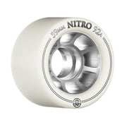 white rollerskate wheel with metal hub