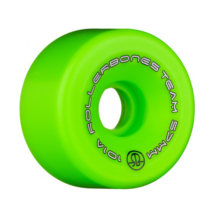 Rollerbones Team Logo Wheels Green 98A, 101A - Lucky Skates