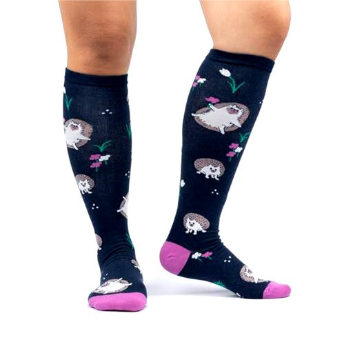 Sock It To Me Rollin' With My Hedgehog Knee High Socks - Lucky Skates