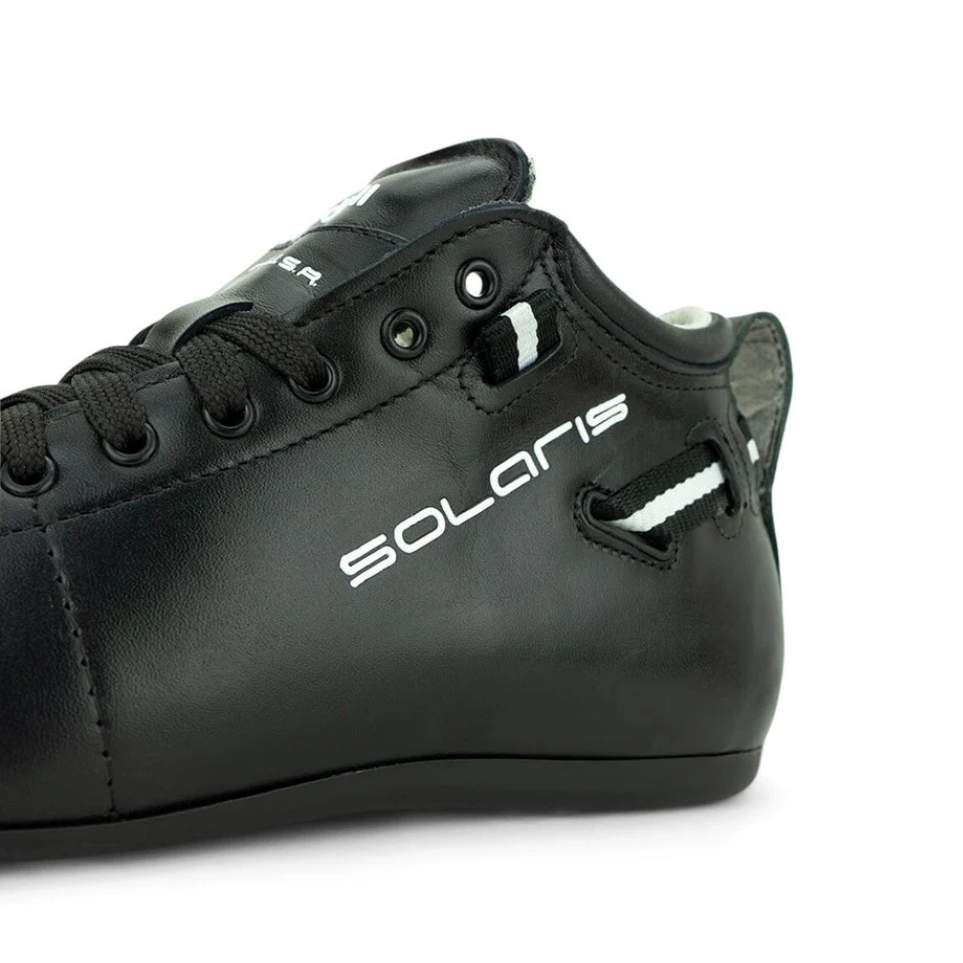 Riedell Solaris 2.0 Quad Roller Skate Leather Boots Black - Lucky Skates 