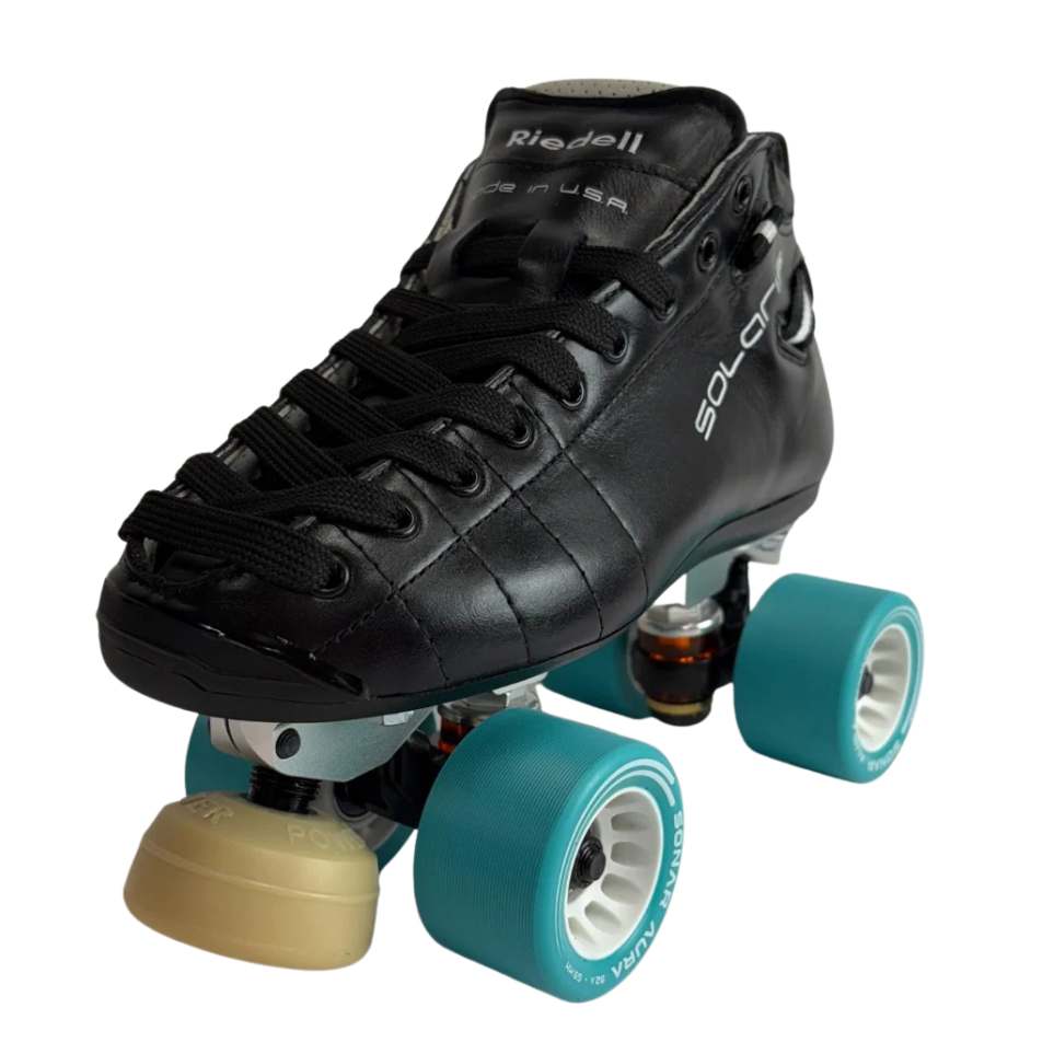 Riedell Solaris 2.0 Reactor Neo Roller Skates Black Leather - Lucky Skates 