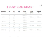 Rio Roller Flow Hockey Bauer Style Roller Skates Size Chart - Lucky Skates 