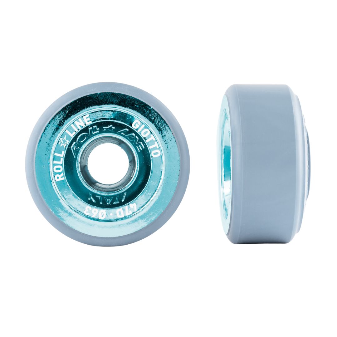 Roll-Line Giotto Artistic Figure Roller Skate Wheels Blue 47D - 8 pack - Lucky Skates 