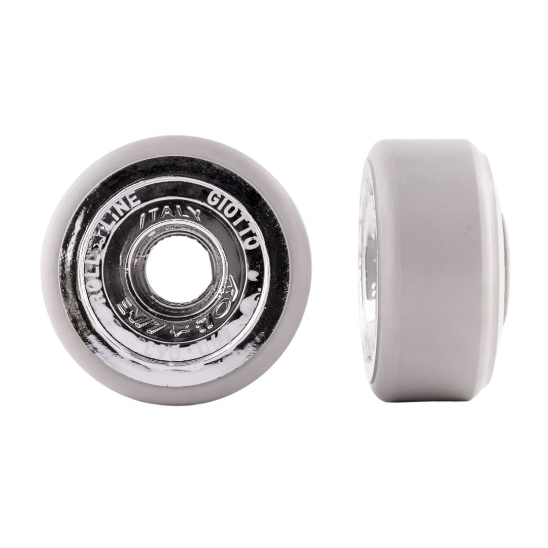 Roll-Line Giotto Artistic Roller Skate Wheels Grey 63mm 49D - 8 pack - Lucky Skates 