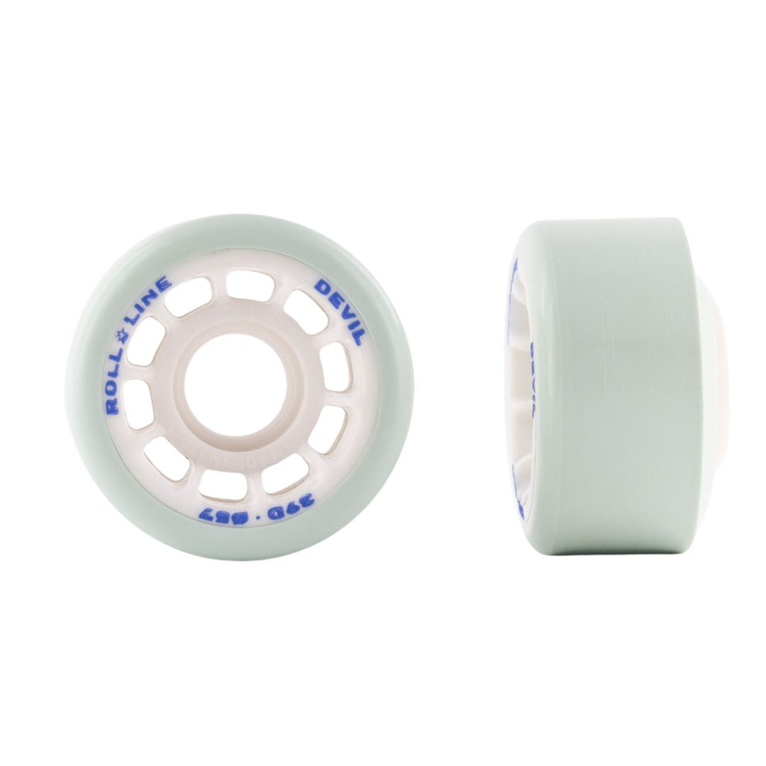 Roll-Line Devil Artistic Roller Skate Wheels Green 39D - 8 pack - Lucky Skates 
